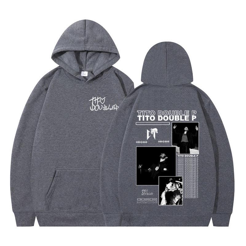 Tito Doble P Album Merch 2025 Hoodie Men Women Autumn Winter Hip-hop Sportswear Long-sleeved Oversized Loose Pullover Streetwear