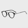 Luxurious Japanese Handmade Gold-Titanium Round Literary Style Glasses Frame for Trendy Men and Women.