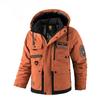 Pánský silný bavlněný kabát, venkovní teplý bavlněný kabát, zimní pánská bunda s kapucí větší velikosti, voděodolná