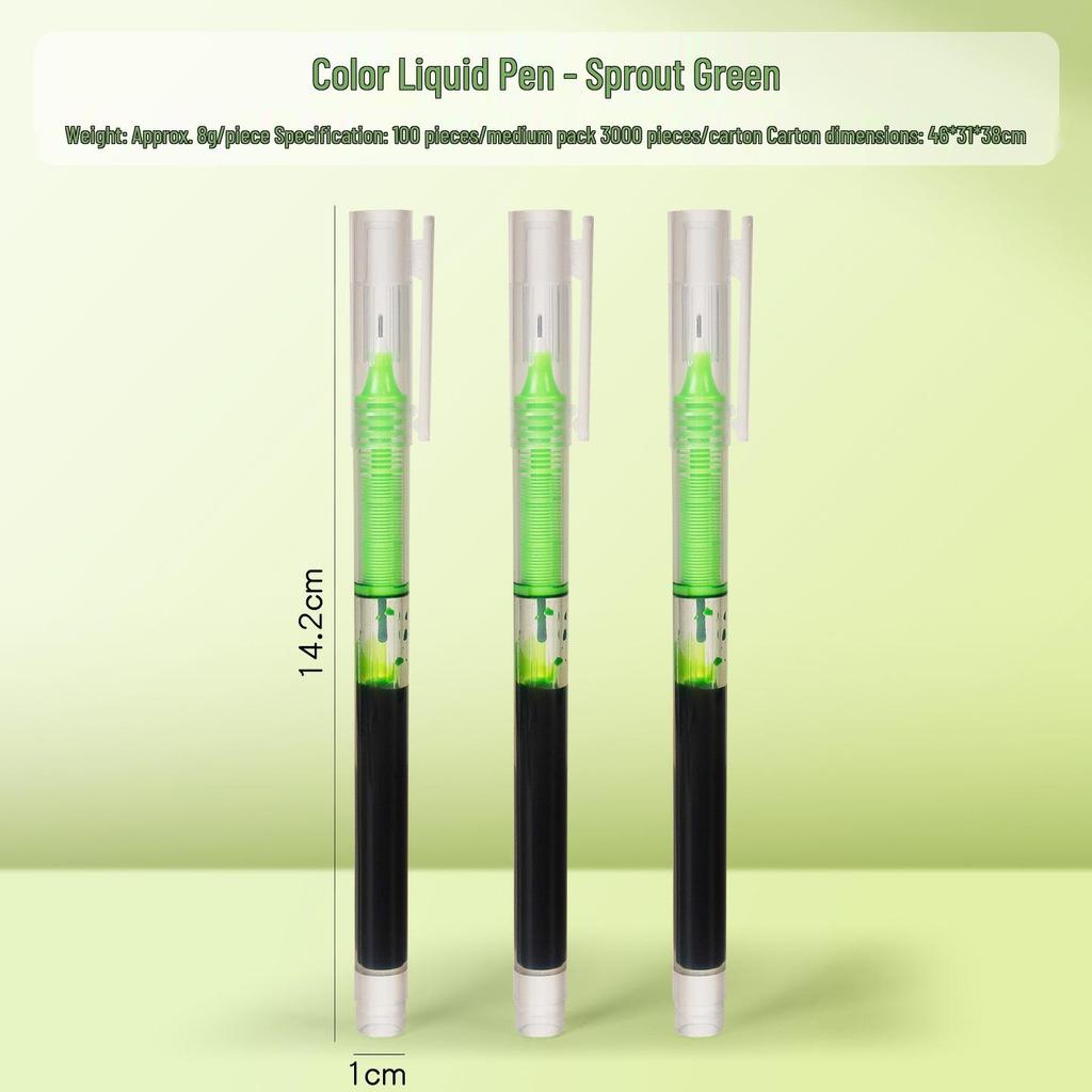 Quick-Drying Black Gel Ink Rollerball Pen, Large Capacity 0.5mm - Ideal for Students and Practice