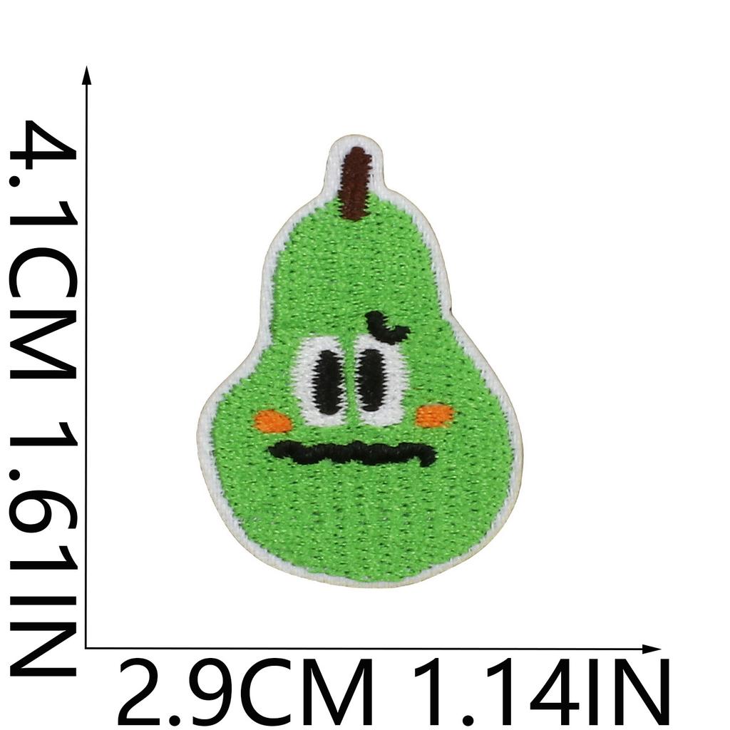 Orange Banana Embroidery Cloth Sticker Rose Patch Sticker Clothes Decoration Cute Cartoon Fruit Cloth Sticker Computer Embroidery Label