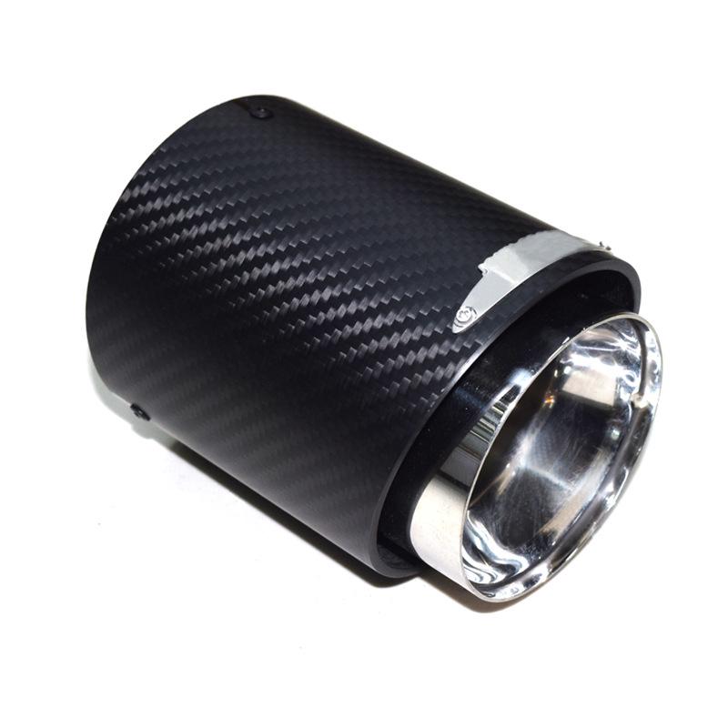 BMW Mini One Cooper JCW Carbon Fiber Exhaust Tailpipe - Black Blue Tip