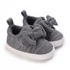 Dětské boty Dívčí Kojenecké tenisky Prodyšné vycházkové boty s mašlí Protiskluzová gumová podrážka Batolecí postýlka První vycházkové boty 0-18M