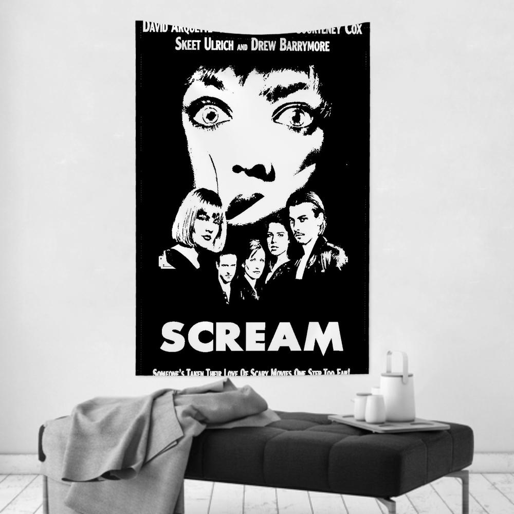 American Thriller Suspense Movie SScream Tapestry Room Decor Wall Cloth Party Hanging Background Room Decor Baby Room