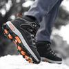 Unisex High-top Non-slip Waterproof and Velvet Warm Hiking Shoes Womens Snow Sneakers