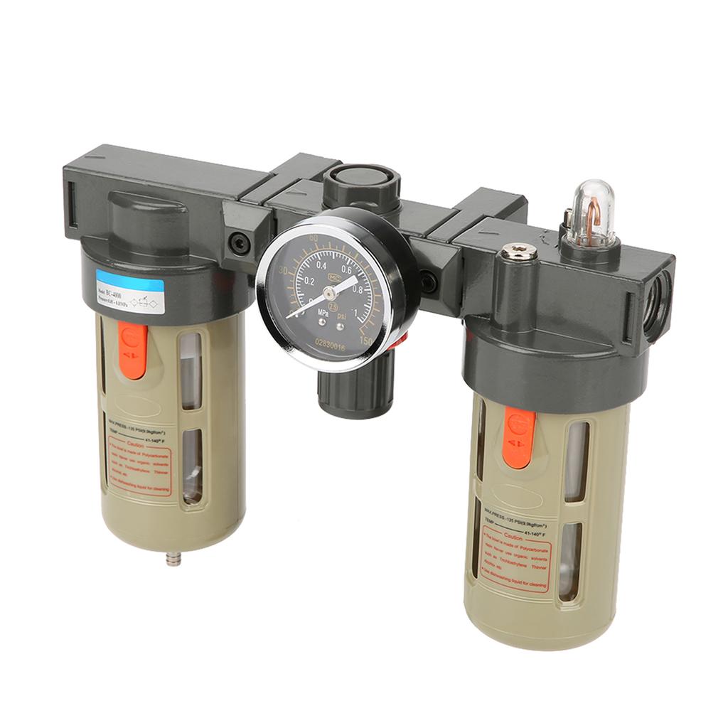 G1 2 Air Source Gas Treatment Unit Filter Pressure Regulator With Gauge
