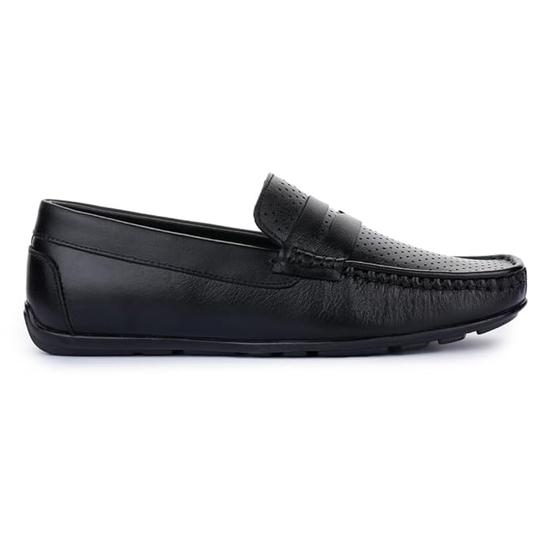 Liberty Fortune RLE-102 Slip-on Loafers for menn med TPR-såle | Yttersåle i mykt lær | Polstret innersåle i skum | Komfortabelt og dempet fotseng