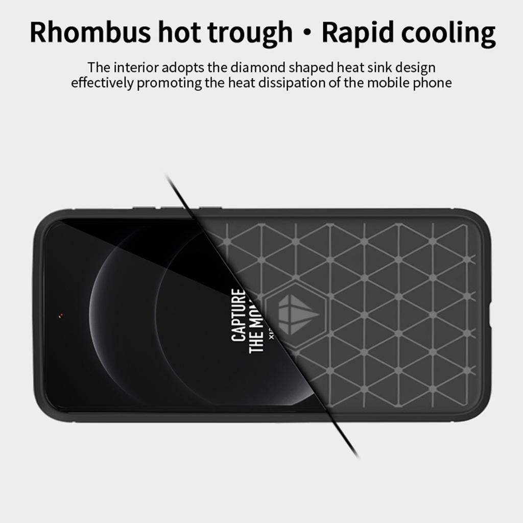 MOFI JK TPU Series-1 For Xiaomi 14 Ultra TPU Case Protective Phone Cover Carbon Fiber Texture