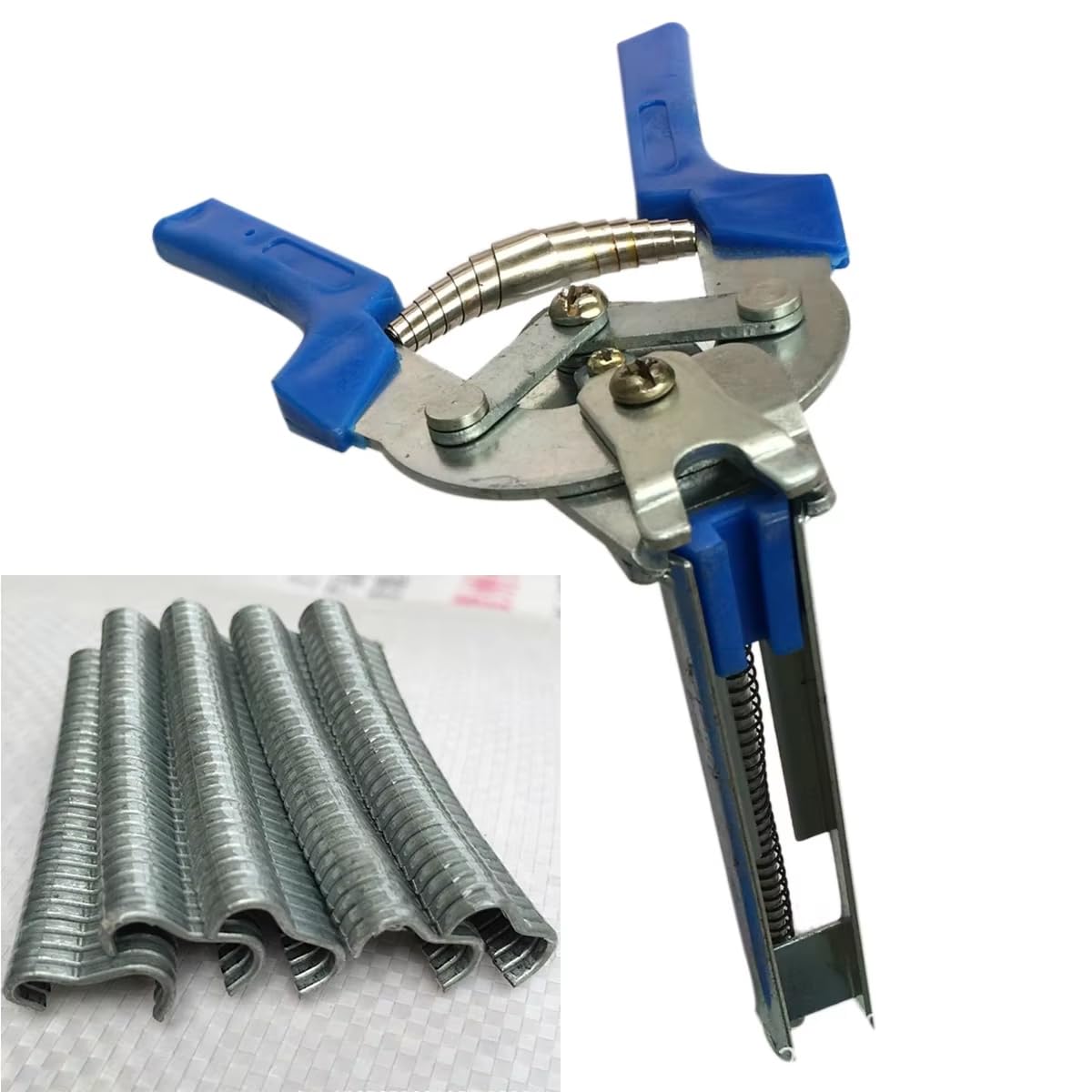 

zmart Ring 600 Pieces for Chicken Wire Stainless Steel Staple Tacker Magazine Staple Clip Cable Woodworking Air Staple and Tacker Needles Gun Tool,