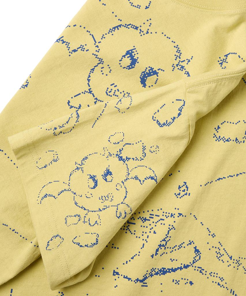 YESEYESEE Pixel World Tee Light Mustard