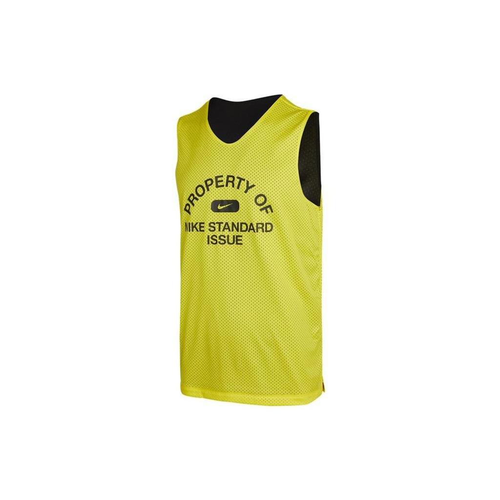 Nike Tank Tops Men's Yellow V neck Moderate Straight Fit DA3029-731