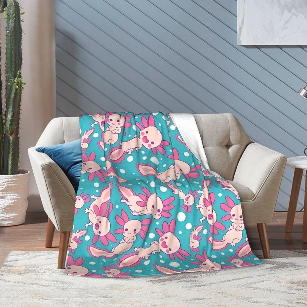 Axolotl Blanket Multiple Sizes Super Soft and Warm Throw Blankets for Sofa Couch and Bed