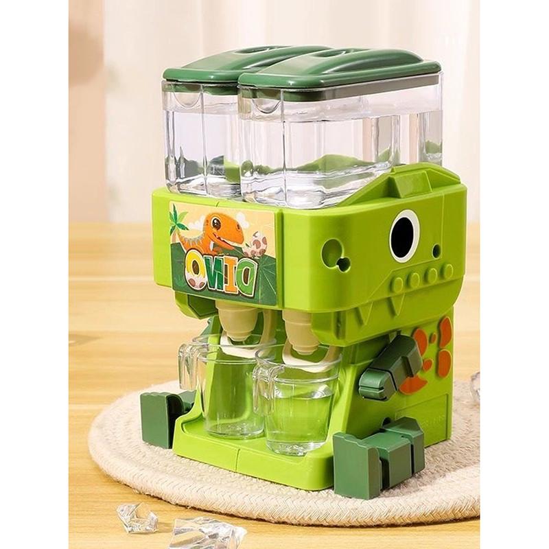 Cartoon Car & Dinosaur Mini Water Dispenser, Press Type Pretend Play Water Drinking Toy for Kids