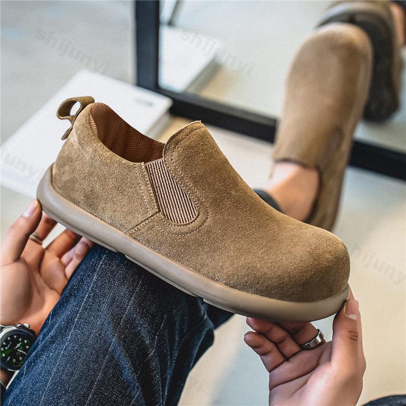 Fashion Men's Casual Shoes 2025 Spring Non Slip Breathable Slip on Loafer Shoes Fashion Trend Comfortable Low Top Shallow Mouth Sneakers