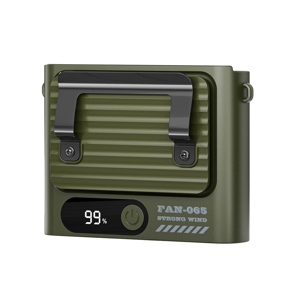 Tragbarer Mini-Hüftventilator Outdoor Hängender Halsventilator 4000mAh USB Wiederaufladbar Tragbarer Hüftclip Kleiner Ventilator Mini Outdoor Camping Ventilator
