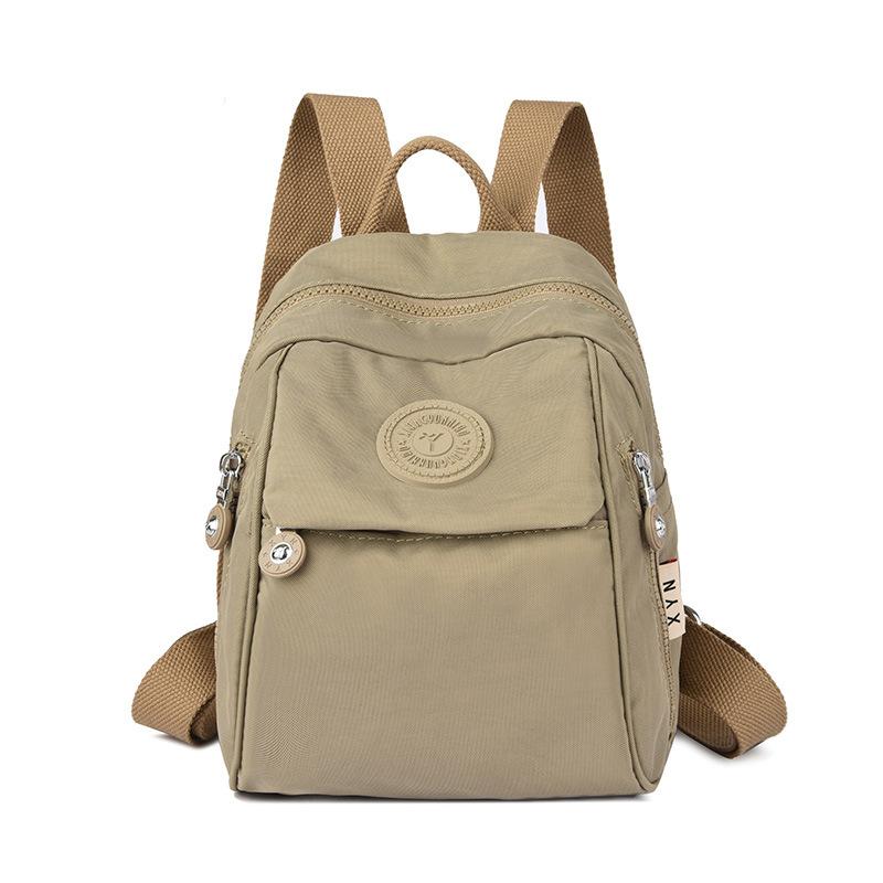 

Large Capacity Student Schoolbag Women s Backpack Lightweight Water-repellent Nylon Commuter Travel Bag Small хакі