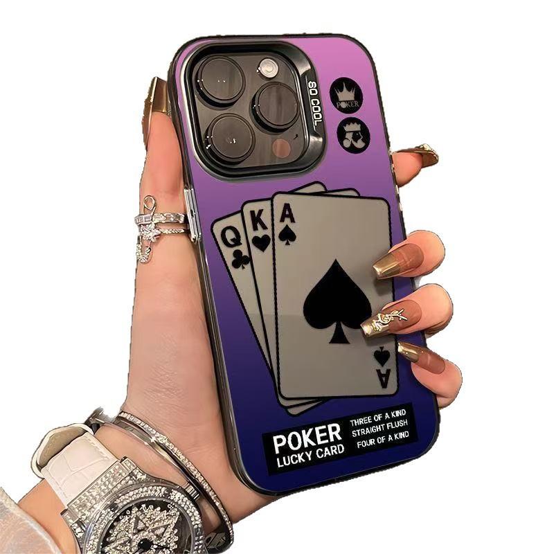 Gradual Change Poker Applies To Apple 17Promax Mobile Phone Case Personalized Vitality Case iPhone16/15/14 Europe and America 13