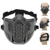 Skull Half Face Cover Guard Tactics Mouth Nose Protection Shield Carbon Fiber Texture for CS Outdoor Game