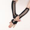 Long Gloves Mesh Gloves Prom Party Gloves Rhineston Gloves Vintage   Women