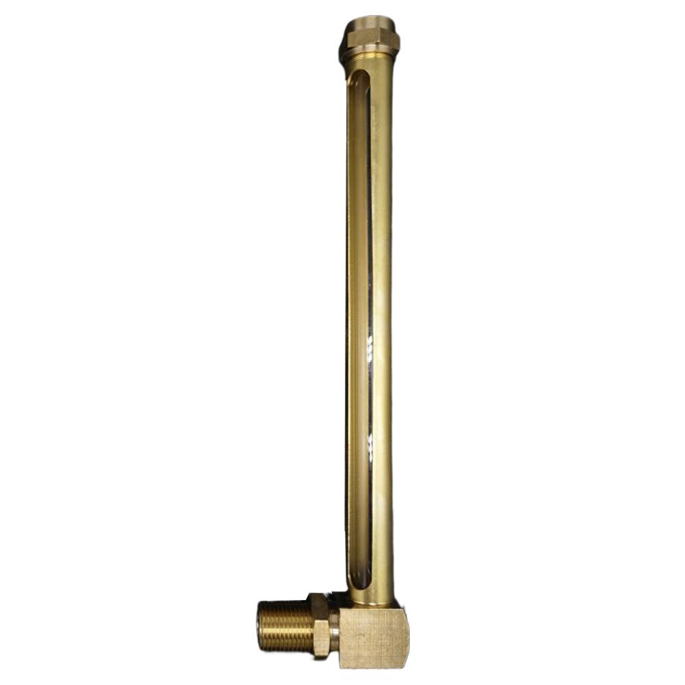 

L-Type Brass Oil Level Indicator - Transparent Sight Glass For Oil Reservoir & Hydraulic Systems золотий