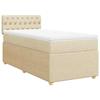 VidaXL Sommier à lattes de lit et matelas Crème 90x190 cm Tissu 3289623