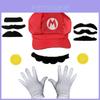 Super Mario Bros Sada čepice a rukavic z plátna pro cosplay a sběratele