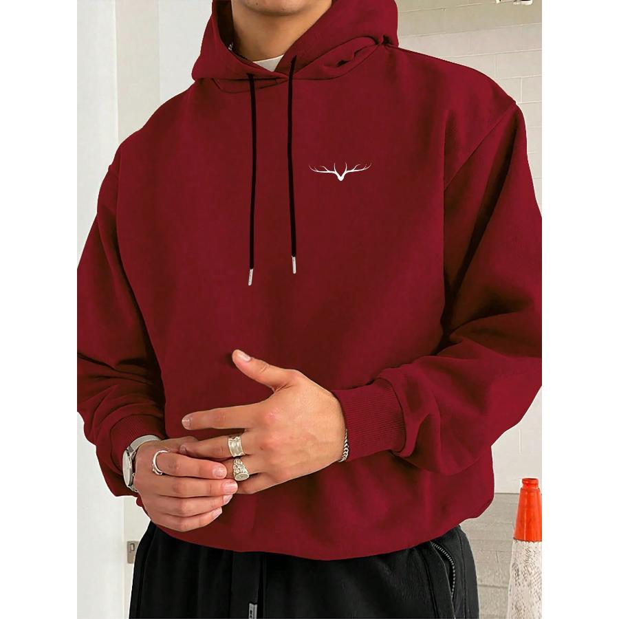 Manfinity Hypemode Men's Hooded Sweatshirt With Deer Head Print