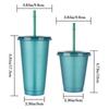 1pcs Summer Creative Water Cup Sequin Glitter Straw Cup Plastic Multi-specification Straw Design Comfortable Straw Cup