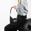 Bow Bowknot Crossbody Bag Y2k Style Half-moon Handbag Elegant Dumpling Shoulder Bag  Outdoor