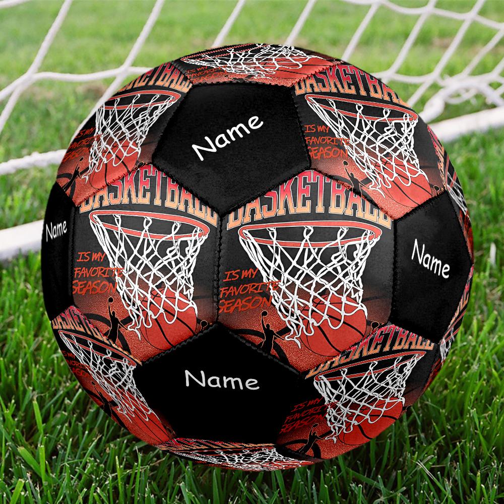 Custom Name Basketball Theme Size 5 Soccer Ball, Suitable for Both Indoor and Outdoor Matches, a Gift Suitable for Everyone.