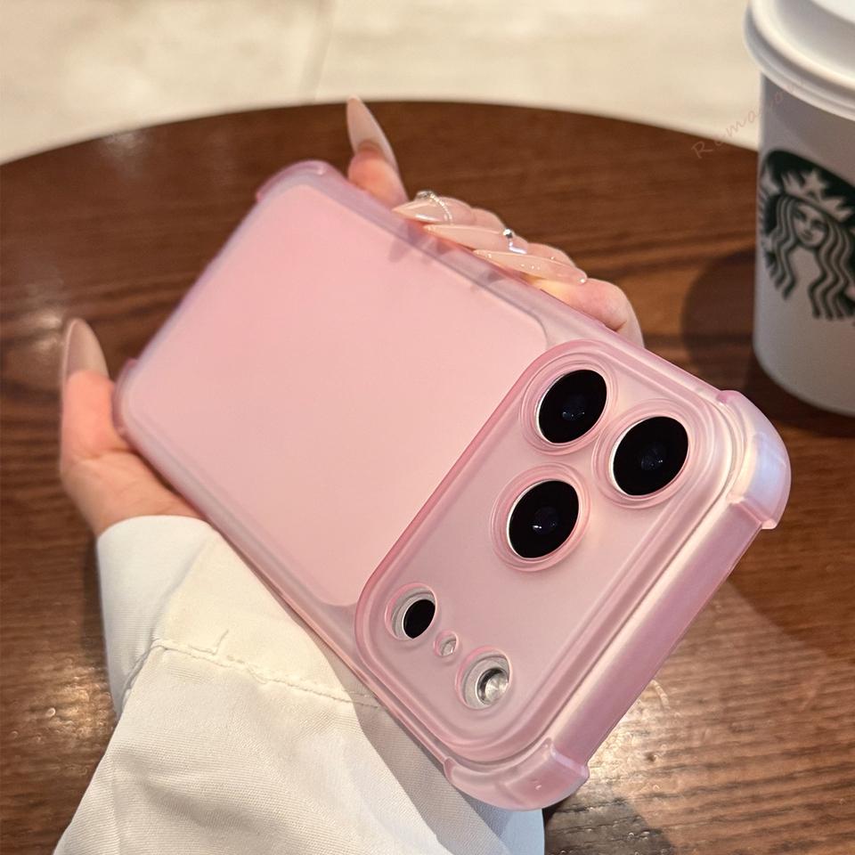 Süße matte transparente Handyhülle für For Iphone 17 Air 16E 14 1 16 11 12 13 Pro Max Plus X XS MAX XR Stoßfeste Schutzhülle
