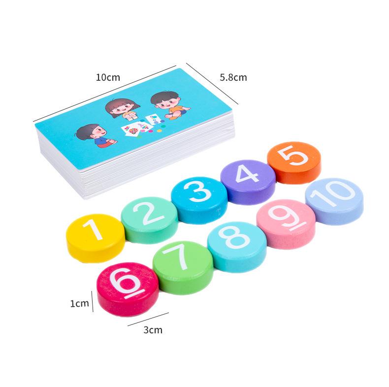 Wooden Arithmetic Building Blocks: Educational Addition & Subtraction Matching Toys for Toddlers