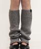 DEETO Slit-Hem Leg Warmers [Charcoal]