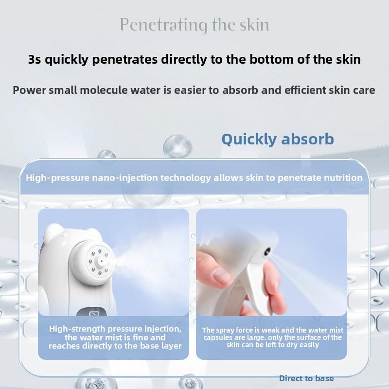 Oxygen Injection Instrument Handheld Household Spray Instrument High Pressure Nano Hydrating Moisturizing Essence Introducing Beauty Instrument