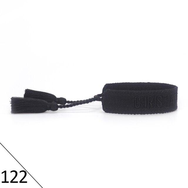 

Регулируемый плетеный браслет из веревки дружбы, женский винтажный плетеный браслет с вышивкой, браслет с кисточками, ювелирные изделия