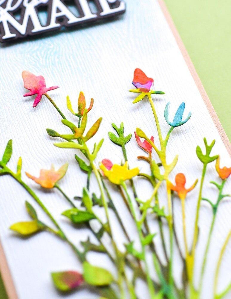 Hinterhof Blumenstiele Blume Metall Stanzformen Schablone DIY Scrapbooking Album Papier Karte Vorlage Form Prägung Handwerk Dekoration