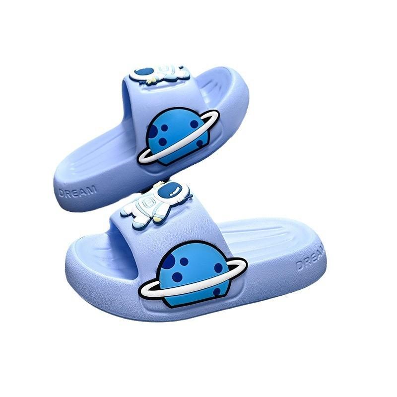 Cartoon Design Trendy Kids Slippers For Boys And Girls Featuring Soft Eva Material In Green Yellow And Pink
