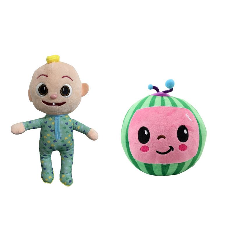 

Милые детские арбузные плюшевые игрушки для мальчиков и девочек, английские детские музыкальные анимационные куклы, куклы-машинки