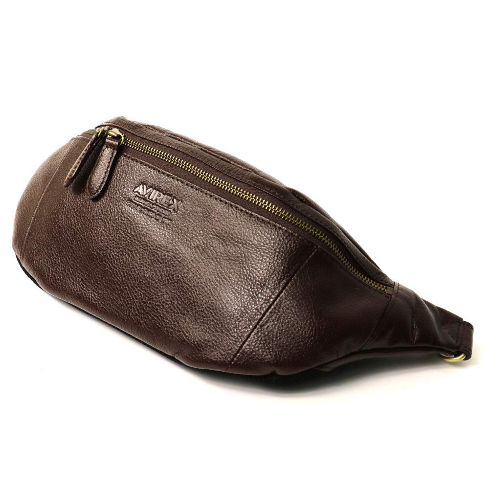 

Кожаная набедренная сумка-слинг Avirex Brut Series для мужчин и женщин, F 43Choco (AVX5614)