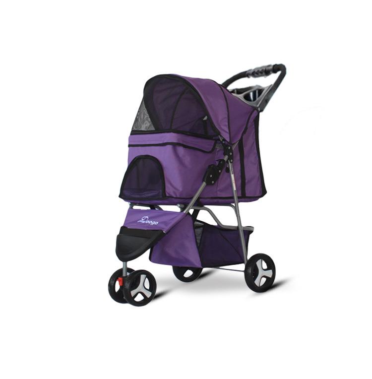 

Трехколесная легкая прогулочная коляска для маленьких и средних собак и кошек, складная и универсальная конструкция 82*38*19 cm