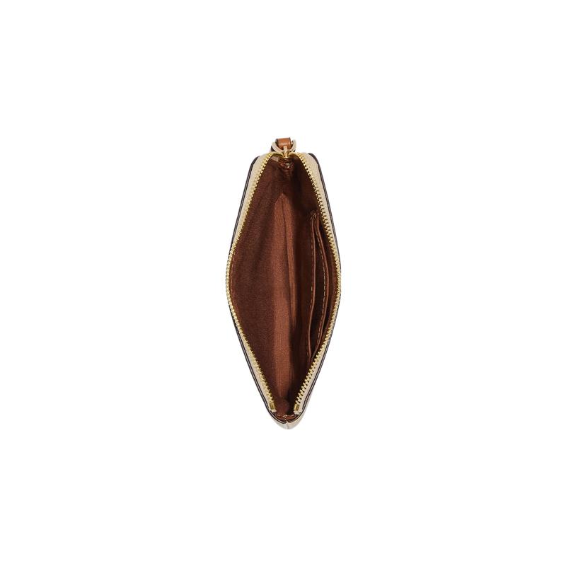 COACH clutch bag Corner Zip 16 Animal Badge Series Chick Print Top Zipper Opening and Closing Dual Card Slots Artificial Leather Card Holder Wallet