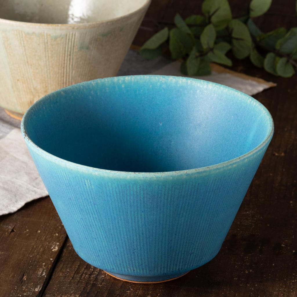 Marui Seito Shigaraki Ware Hechimon Bowl, 1400ml Capacity, Blue Glaze, MR-3-4615