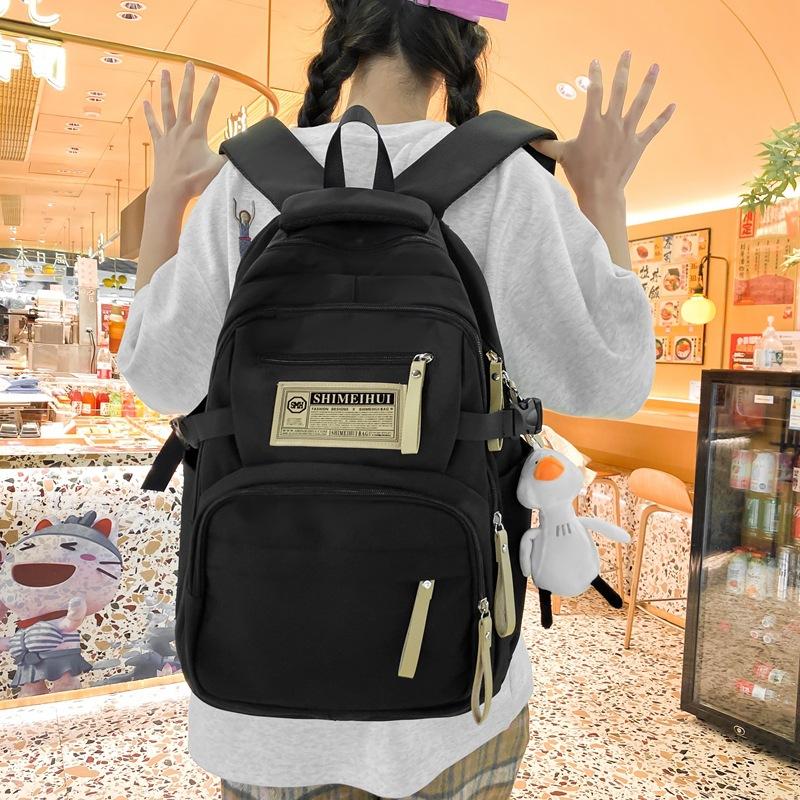 Schoolbag Casual Versatile School Bag College Student Junior High School Large Capacity Simple Computer Backpack Men's and Women's Backpack Tide