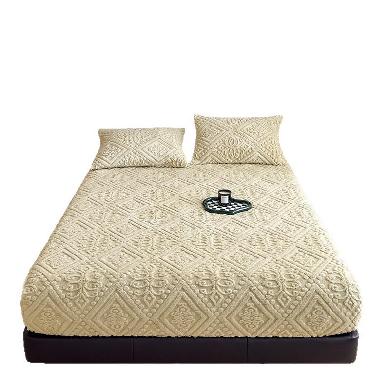 Thick Flannel & Velvet Mattress Protector Bedspread
