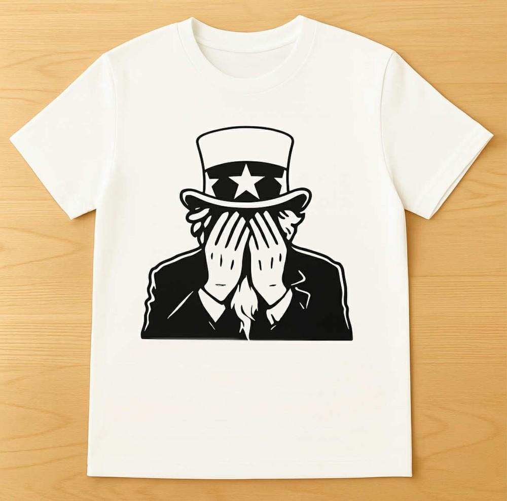 

Дядя Сэм плачет опозоренный Анти Трамп Смешная футболка 4XL