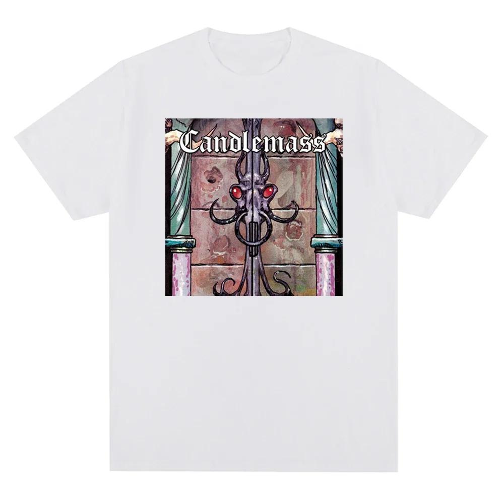 Candlemass Kapela Tištěná Grafická Trička s Krátkým Rukávem Móda Ležérní O-Výstřih Letní Oblečení Harajuku Denní Nošení Pánské Tričko