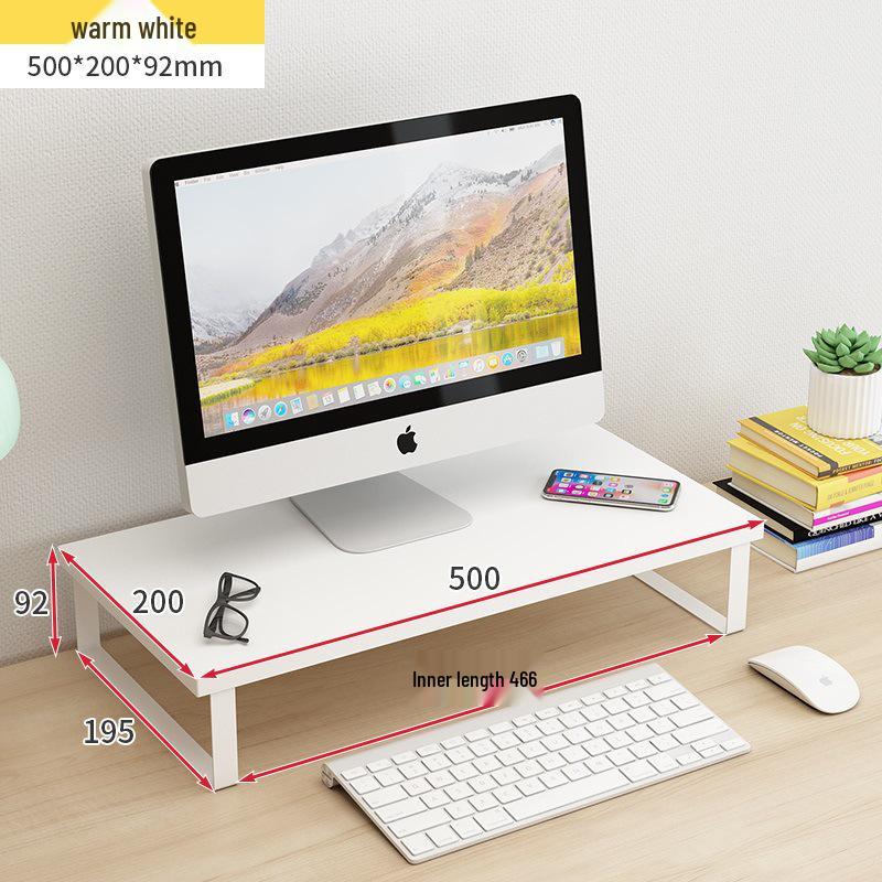 Ergonomic Desktop Riser Stand with Keyboard Storage and Neck Protection