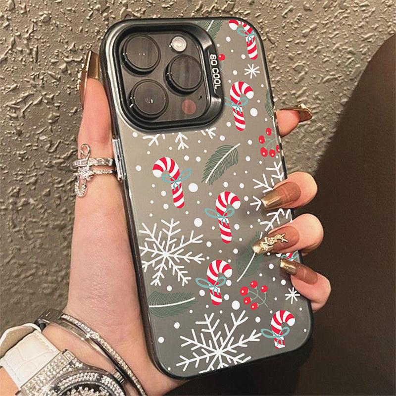 Snowflakes Christmas Electroplate Case For  Redmi Note 13 12 11 Pro Plus 5G 12S 11S 11 10S Redmi 13 12C 13C 14C Hard Cover