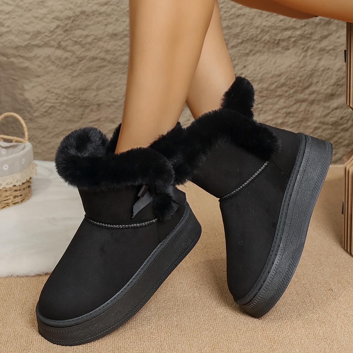 

Женские утепленные хлопковые ботинки большого размера с высоким верхом, новинка осени и зимы 2025 года, повседневные ботинки-дутики на толстой подошве с круглым носком для снежной погоды 44