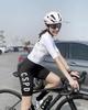 CSPD Summer Black & White Cycling Bib Shorts for Men & Women - Road Bike Sportswear, Hot Style 5-Point Design.